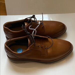 Johnston & Murphy Men's Braydon Plain Toe Tan Full Grain 10 M